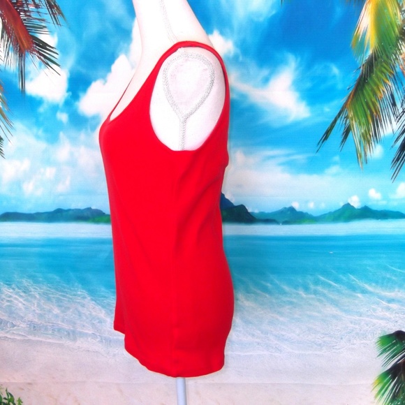 Faded Glory Red Ribbed Tank Top XL (16/18) - Picture 4 of 7